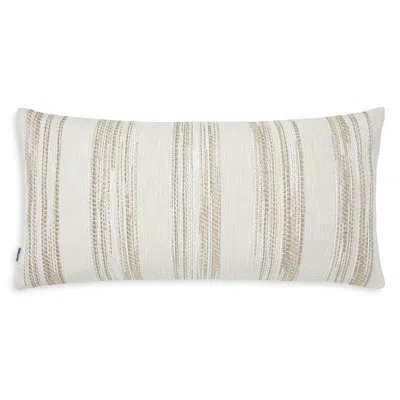 Mode Living Terra Vasta Throw Pillow, 22 X 22 In Striped Beige Metallic