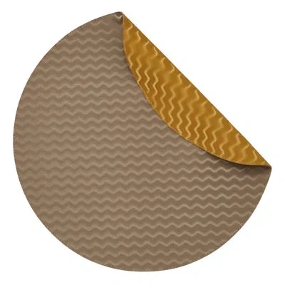 Mode Living Tilde 4 Piece Placemat Set In Gold,taupe