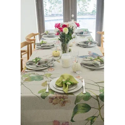 Mode Living Toulouse Tablecloth In Green,gray,pink