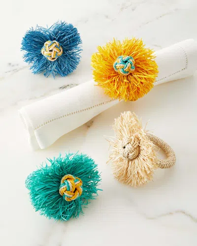 Mode Living Valencia Napkin Rings, Set Of 4 In Yellow