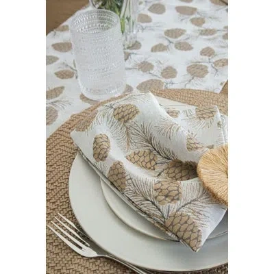 Mode Living Verbier Tablecloth In White,brown
