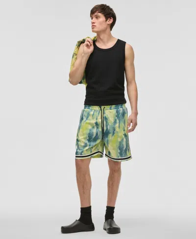Mode Of One Men's Aura Regular-fit Printed 7" Mesh Shorts, Exclusively At Macy's In Lemon Sun