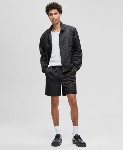 Mode Of One Men's Check Jacquard Regular-fit 6-1/2" Track Shorts, Macy's Exclusive
