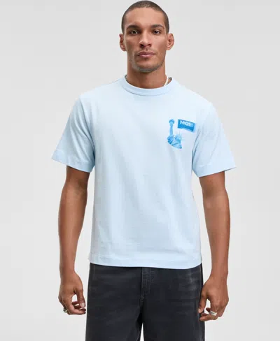 Mode Of One Men's Cityscape Relaxed Fit Short-sleeve Crewneck Graphic T-shirt, Macy's Exclusive In Blue