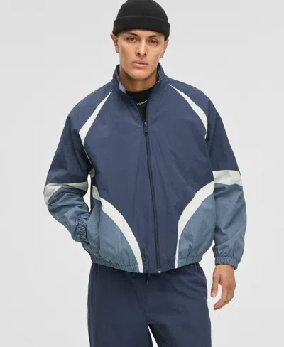 Mode Of One Men's Colorblocked Ripstop Track Jacket, Exclusively At Macy's In Caspian Wa