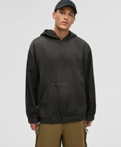 Mode Of One Men's Concrete Relaxed-fit Denim Hoodie, Exclusively At Macy's