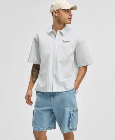 Mode Of One Men's Cotton-blend Stretch Short-sleeve Shirt, Exclusively At Macy's In Delicate B