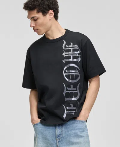 Mode Of One Men's Cotton Metallic-graphic Relaxed T-shirt, Macy's Exclusive In Black
