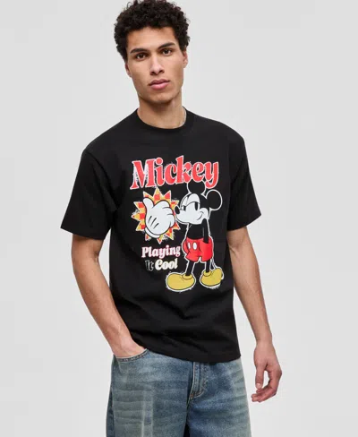 Mode Of One Men's Cotton Mickey Mouse Graphic T-shirt, Macy's Exclusive In Black