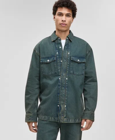 Mode Of One Men's Denim Shirt Jacket, Macy's Exclusive In Blue