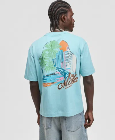 Mode Of One Men's Destination Graphic Relaxed-fit T-shirt, Macy's Exclusive In Blue