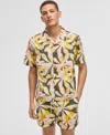 Mode Of One Men's Floral Tones Relaxed-fit Printed Button-down Camp Shirt, Exclusively At Macy's In Wild Ivy
