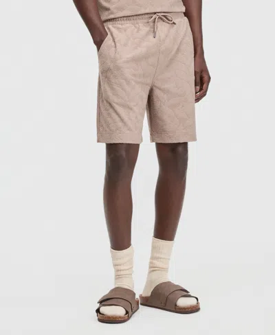 Mode Of One Men's Jacquard Terry 7" Shorts, Macy's Exclusive In Neutral