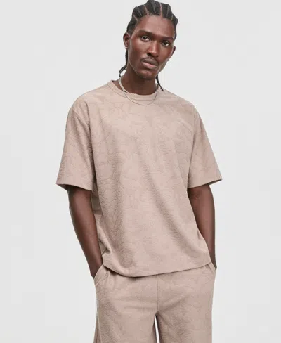 Mode Of One Men's Jacquard Terry T-shirt, Macy's Exclusive In Brown