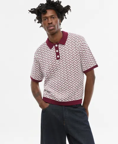 Mode Of One Men's Leo Short-sleeve Polo Sweater, Macy's Exclusive In Multi