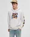 Mode Of One Men's Long-sleeve Fleece Cotton Screen-print Hoodie, Exclusively At Macy's In Bright White