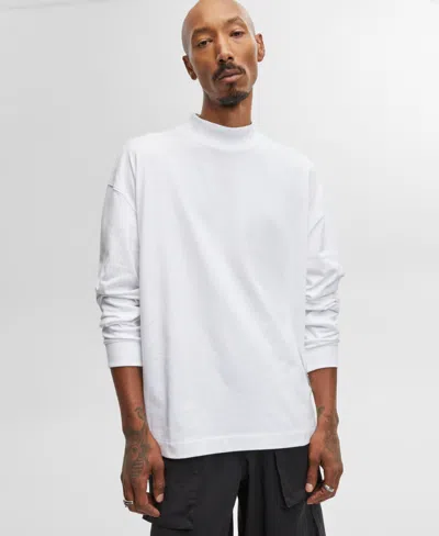 Mode Of One Men's Long-sleeve Oversized-fit T-shirt, Created For Macy's In Bright White