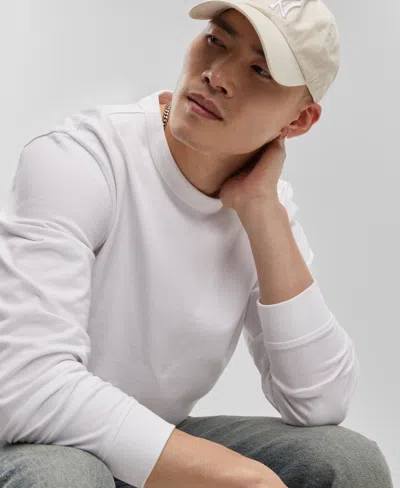 Mode Of One Men's Long-sleeve Relaxed-fit T-shirt, Created For Macy's In Bright White