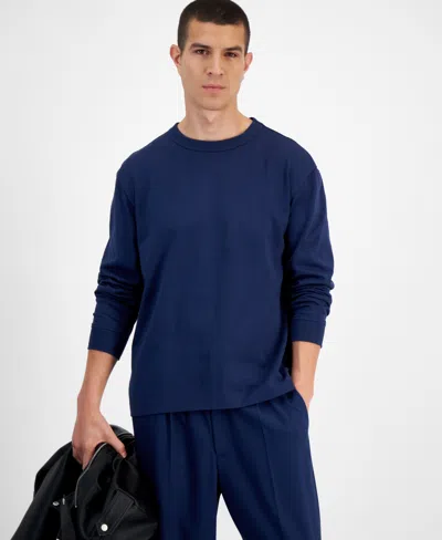 Mode Of One Men's Long-sleeve Relaxed-fit T-shirt, Created For Macy's In Caspian Waters