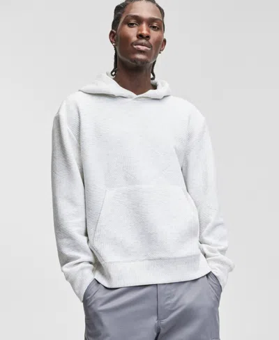 Mode Of One Men's Long-sleeve Relaxed Quilted Cotton Hoodie, Macy's Exclusive In White