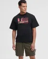 Mode Of One Men's Los Angeles Relaxed-fit Graphic T-shirt, Exclusively At Macy's In Deep Black