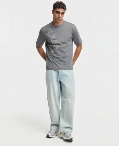 Mode Of One Men's Mccarren Baggy-fit Wash Jeans, Macy's Exclusive In Gray