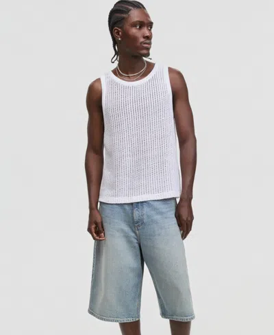 Mode Of One Men's Mesh-knit Crewneck Tank, Macy's Exclusive In White
