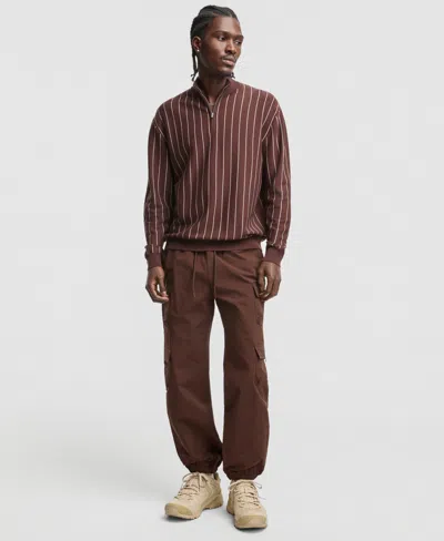 Mode Of One Men's Nylon Cargo Joggers, Exclusively At Macy's In Burgundy