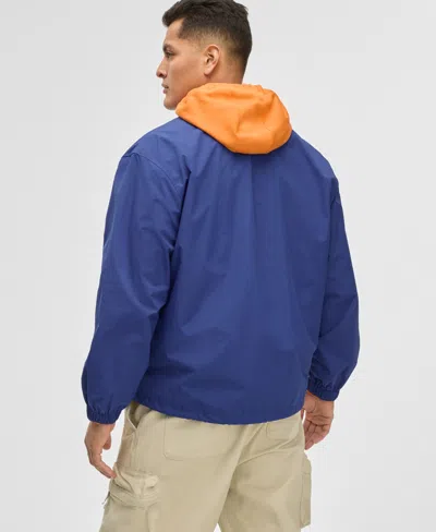 Mode Of One Men's Nylon Ripstop Coaches Jacket, Exclusively At Macy's In Lazulite