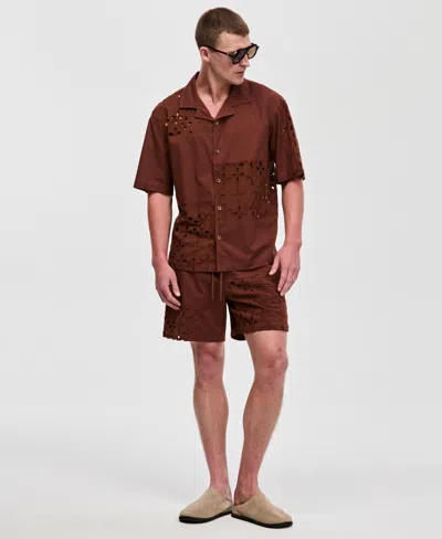 Mode Of One Men's Patch Shorts, Macy's Exclusive In Brown