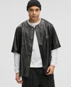 Mode Of One Men's Perforated Patch Relaxed-fit Shirt, Exclusively At Macy's In Deep Black