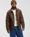 Mode Of One Men's Quilted Cozy Snap-front Jacket, Macy's Exclusive In Brown