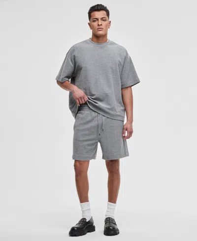 Mode Of One Men's Regular-fit 7" Reverse French Terry Shorts, Exclusively At Macy's In Mid Grey Hthr