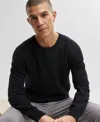 Mode Of One Men's Regular-fit Crewneck Sweater, Created For Macy's In Deep Black