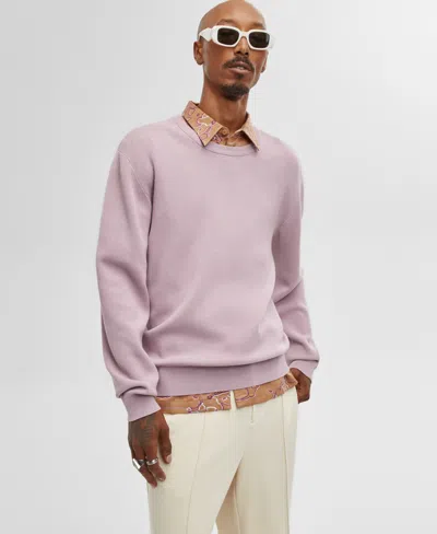Mode Of One Men's Regular-fit Crewneck Sweater, Created For Macy's In Pale Elderberry