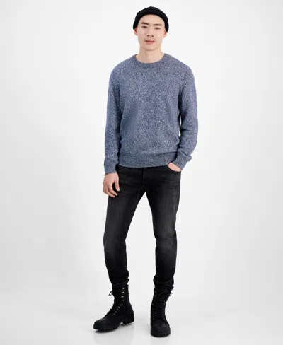 Mode Of One Men's Regular-fit Marled-knit Sweater, Created For Macy's In Blue Asphalt