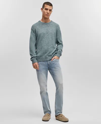 Mode Of One Men's Regular-fit Marled-knit Sweater, Created For Macy's In Blue Fin
