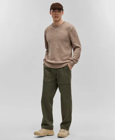 Mode Of One Men's Regular-fit Marled-knit Sweater, Created For Macy's In Dark Walnut