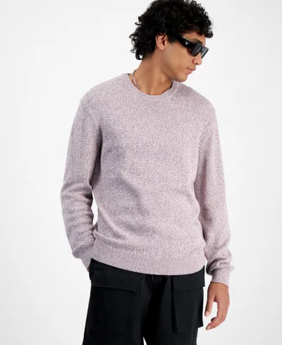 Mode Of One Men's Regular-fit Marled-knit Sweater, Created For Macy's In Soft Moon