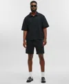 Mode Of One Men's Regular-fit Pull-on Track Shorts, Created For Macy's In Deep Black