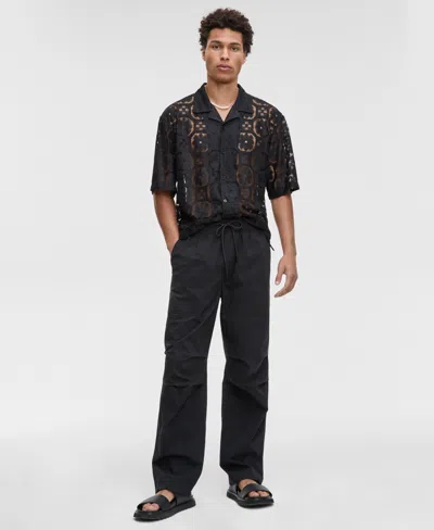 Mode Of One Men's Regular-fit Stretch Ripstop Parachute Pants, Exclusively At Macy's In Black