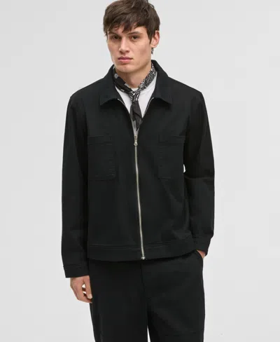 Mode Of One Men's Regular-fit Stretch Twill Utility Jacket, Exclusively At Macy's In Deep Black