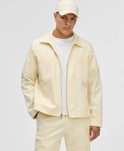 Mode Of One Men's Regular-fit Stretch Twill Utility Jacket, Exclusively At Macy's In Soft Vanilla