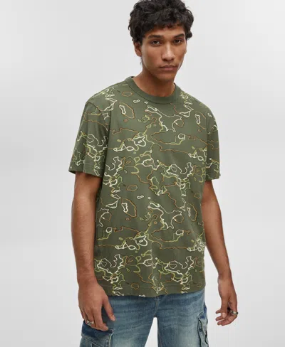 Mode Of One Men's Regular-fit T-shirt, Created For Macy's In Wild Ivy Print