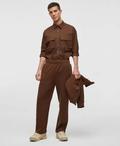 Mode Of One Men's Regular-fit Track Pants, Created For Macy's In Dark Walnut
