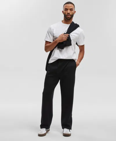 Mode Of One Men's Regular-fit Track Pants, Created For Macy's In Deep Black