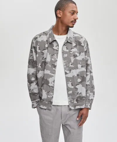 Mode Of One Men's Relaxed Camo-print Party Jacket, Macy's Exclusive In Gray