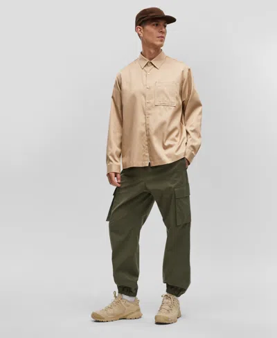 Mode Of One Men's Relaxed-fit Button-up Shirt, Created For Macy's In Cinnamon Brulee
