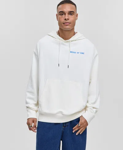 Mode Of One Men's Relaxed-fit Control Graphic-print Pullover Hoodie, Macy's Exclusive In White