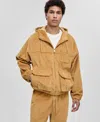Mode Of One Men's Relaxed-fit Corduroy Hoodie Jacket, Macy's Exclusive In Brown